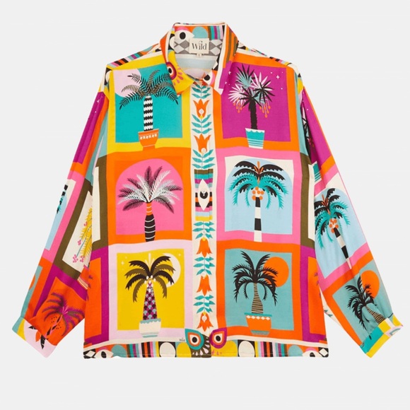 Wild Shirt Bonaventure Beldi Palm Tree Shirt size 1 - Picture 13 of 13